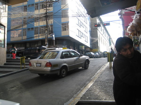 Dodgy taxi in La Paz