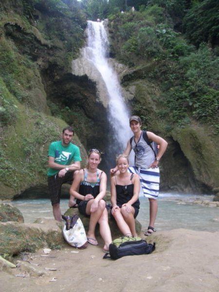 Carly Martha and us at waterfall