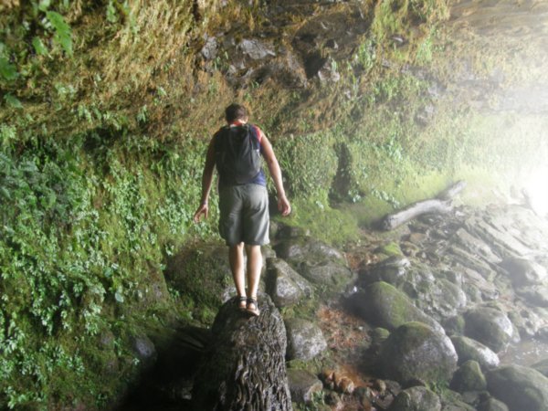 Getting under waterfall