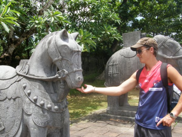 Feeding the horse, Khai Dinh tomb
