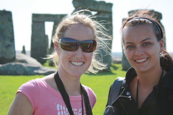 Carly and Kara at Stonehenge
