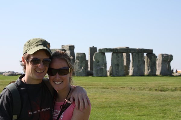 Carly and Jez at Stonehenge