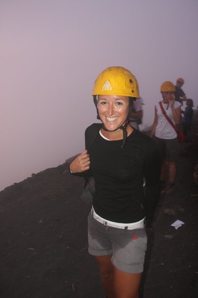 Kitted up for the eruption