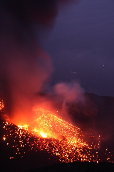 Smouldering lava