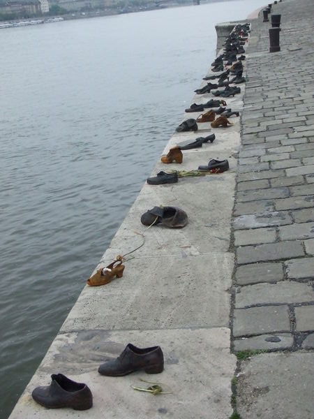 Iron shoes along the Danube in Budapest