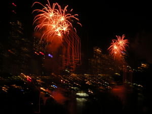 Fireworks over the Brisbane River