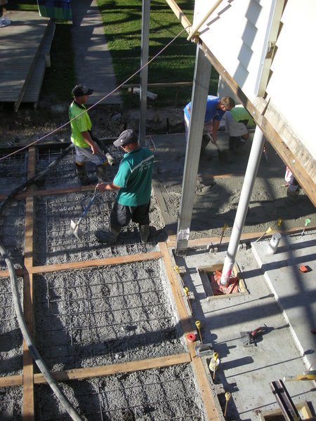 Preparing the detail for the ground slab.