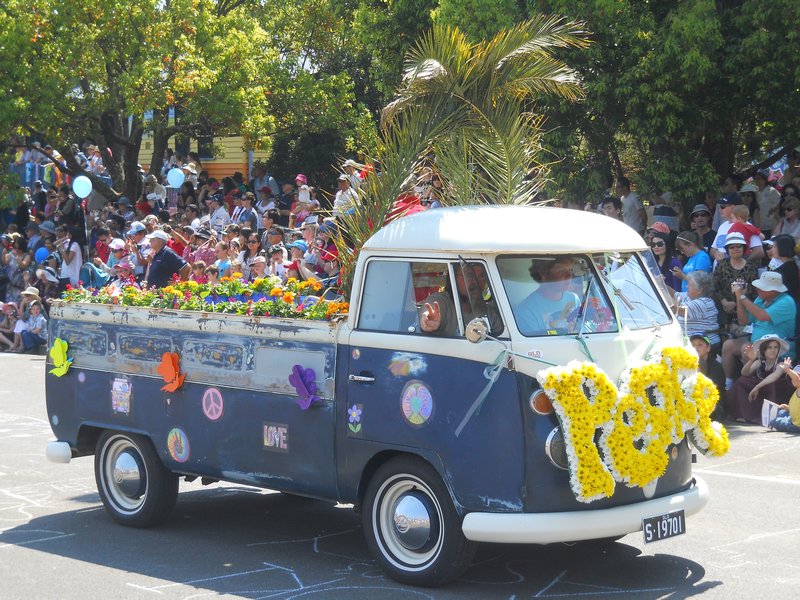 Flower decked vehicles