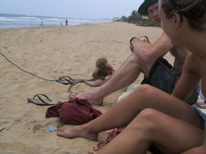 Beach monkey...and Ash!