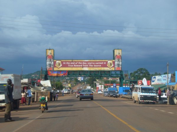 On the road from Entebbe to Kampala