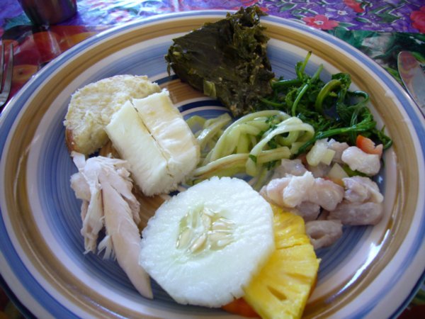 Lovo lunch on Caqalai Island