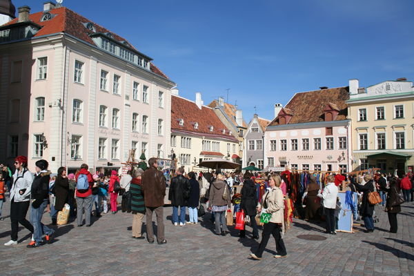 the market in the square in Tallinn