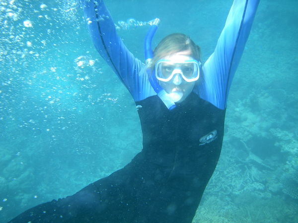 Betsy testing underwater camera!