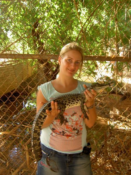 Me holding a croc!