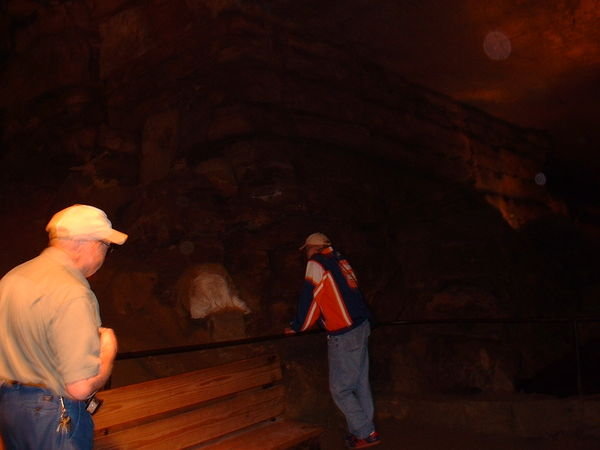 Touring the cave 