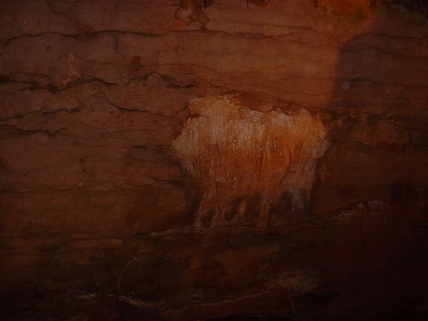 Pattern on cave wall