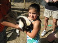 Alissa with skunk