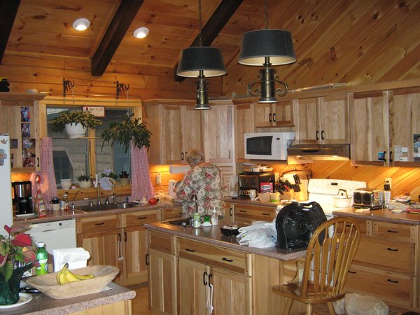 Kitchen of log home