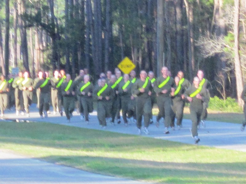 Recruits on early morning run
