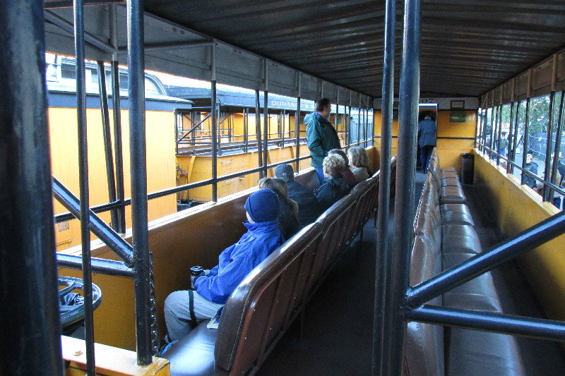 Open cattle car seating