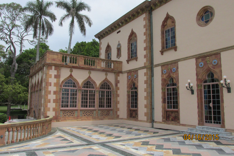 Back patio of Ringling mansion