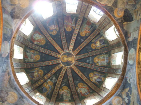 The ceiling of one of the domes