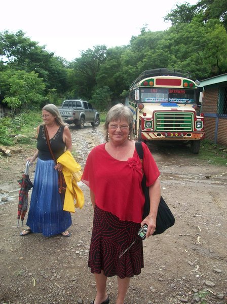 my mama and jeri and the bus we rented