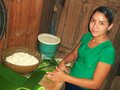 doris making the sweet new corn tortillas