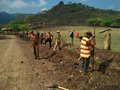 digging water lines for moropoto´s water project