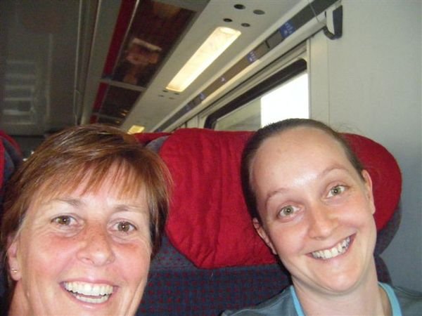 Maia and Tineke on the Train ....