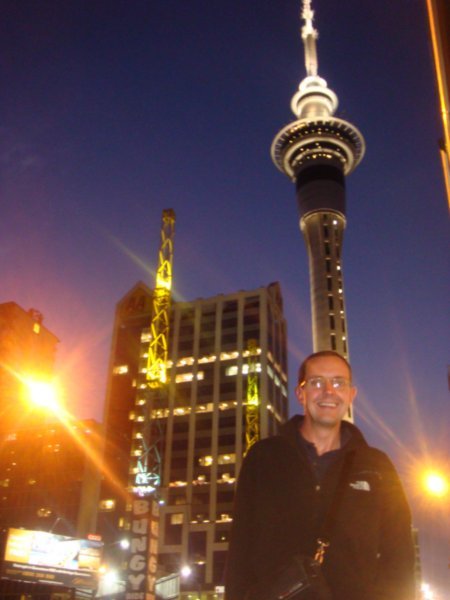 Auckland Tower at night