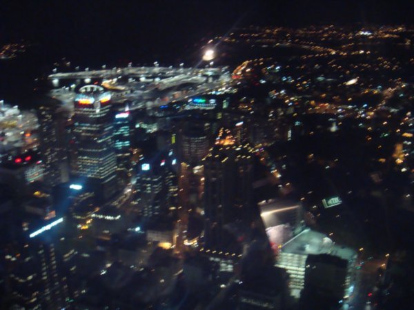 View from Auckalnd tower at night