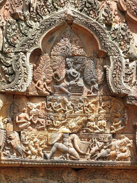 The detailed carvings