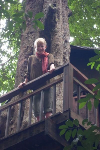 Erin on the Veranda (on the treehouse)