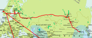 Map transiberian railway