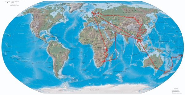 World route map
