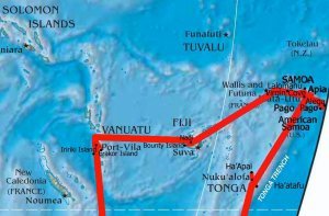 Travel map Tonga