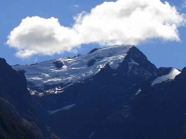 One of the last glaciers being shaded by some well-placed cloud
