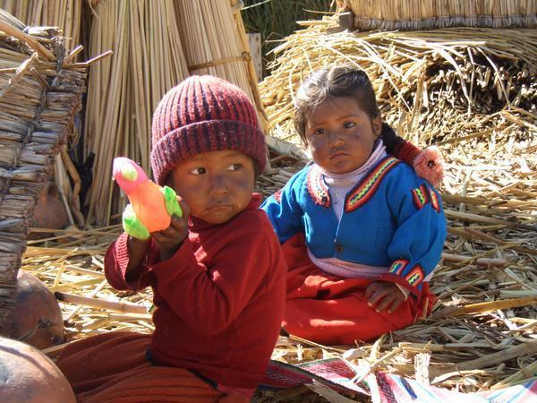 Two young inhabitants of Khantati island