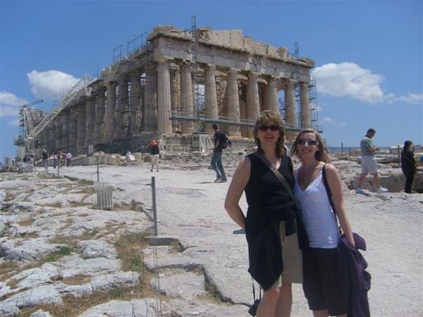 Jessica and Darlene at the Acropolis 