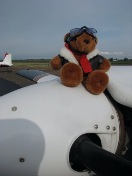 AirBear Checks the Prop on 624 at Martin Airport