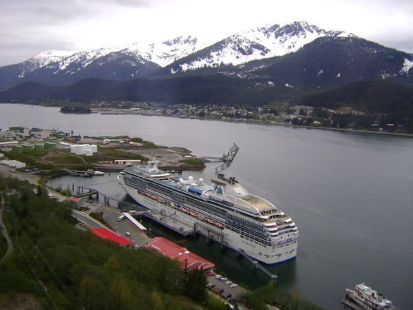 The island princess in port at Juneau