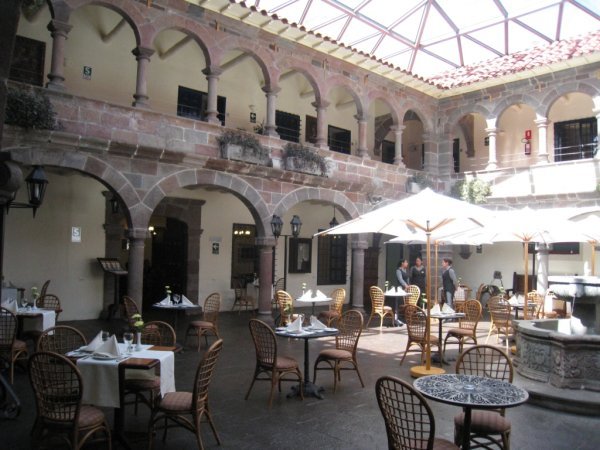 The hotel courtyard, Cuzco
