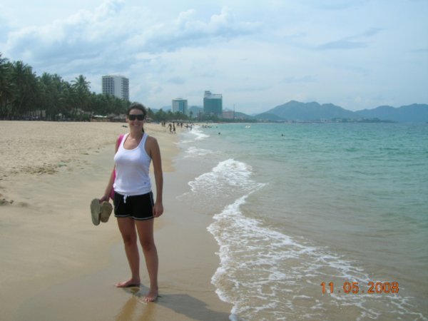 Elaine on the beach in Nha Trang