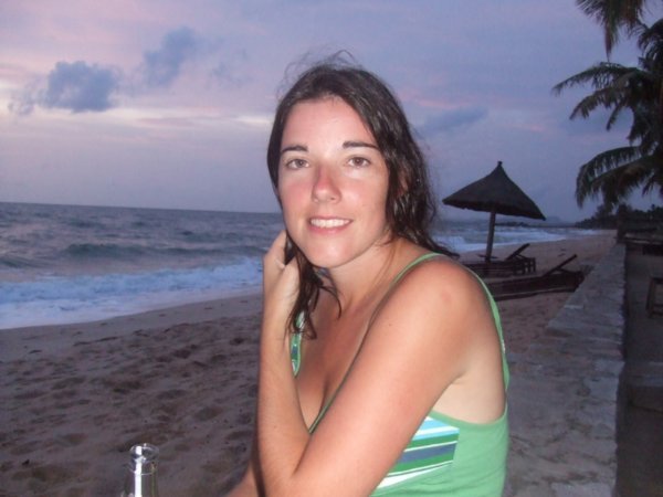 Elaine on le plage in Phu Quoc..