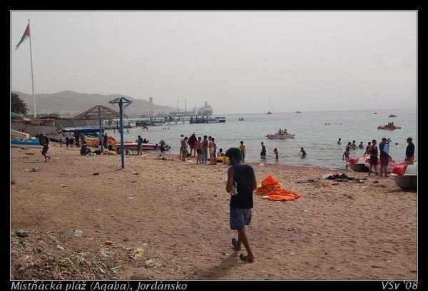 Místní plá v Aqabě