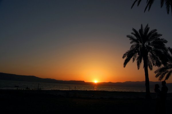 Sunset over the Sea of Galilee