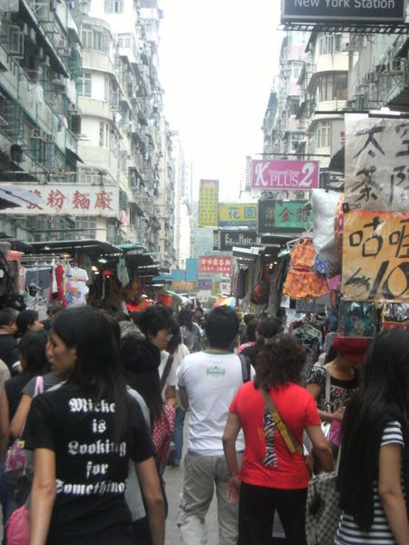 Bustling markets in Mong Kok