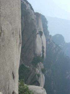 The ridiculously steep mountain paths of Huangshan