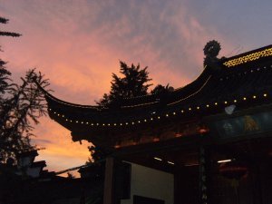 The Confucius Temple (Fuzimiao), Nanjing at sunset